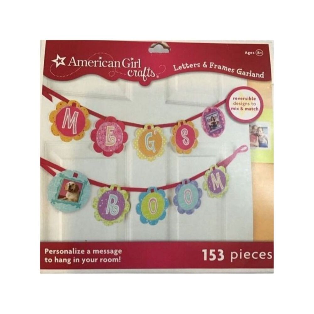 American Girl Crafts Letters & Frames Garland 153 Piece DIY Room Decor Kit NWT